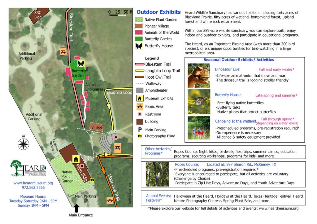 Heard Outdoor Exhibits Map