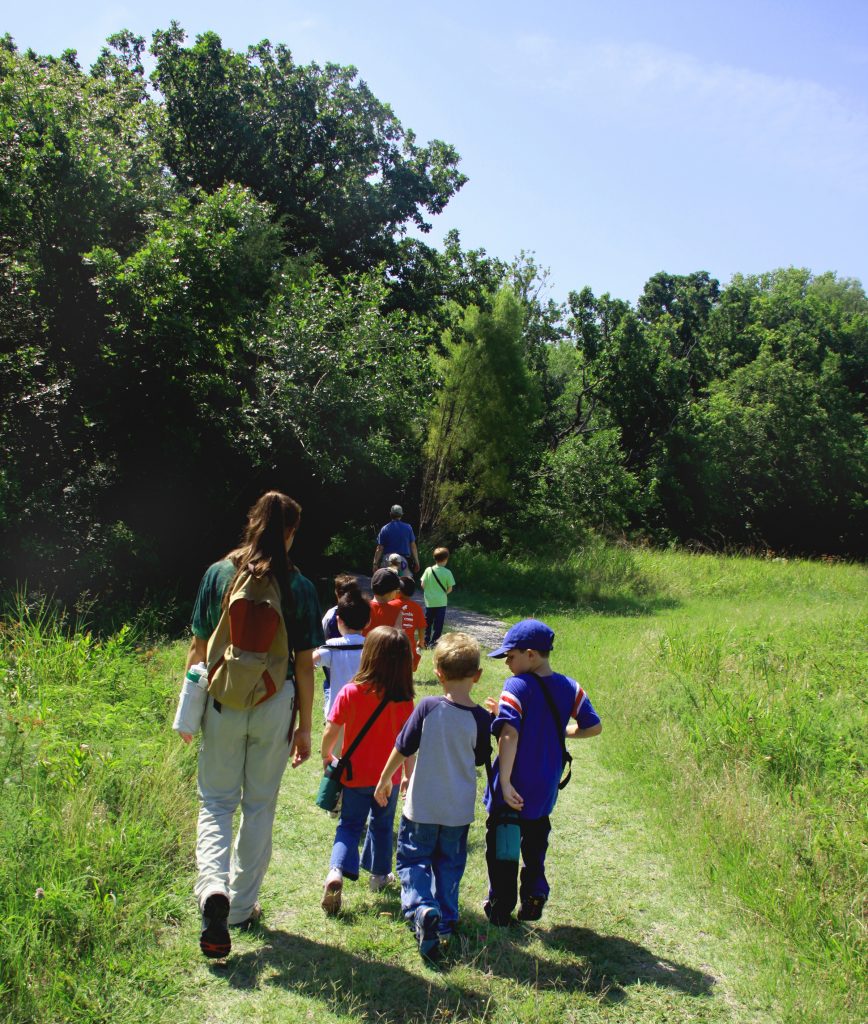 children on a hike