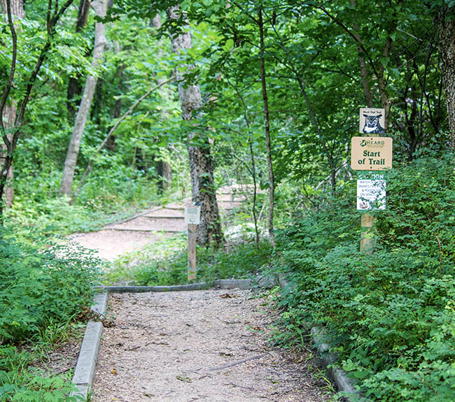 Nature trailhead at Heard