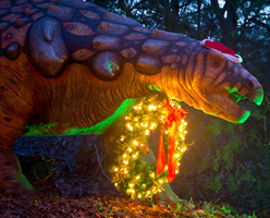 Get a glimpse of the dinos at Holidays at the Heard